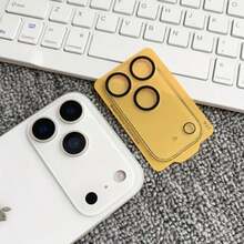 Miếng dán bảo vệ ống kính camera bằng kính cường lực 9H, tương thích với Apple 17/16/15 Pro Max và 14 Pro/13/12/11/17 Air/17E/16E - Siêu trong suốt, chống trầy xước, không bọt khí - quầng thâm - Xem 4