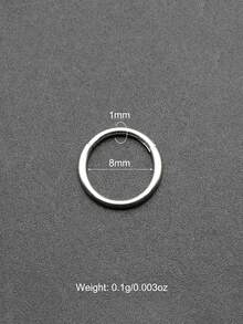 1 chiếc khuyên mũi septum cỡ lớn, từ 12G/2mm đến 00G/10mm, làm bằng thép không gỉ 316L, kiểu bấm gập, không mối nối, khuyên tai dạng vòng, trang sức xỏ khuyên unisex. - Vòng mũi tròn - Xem 40