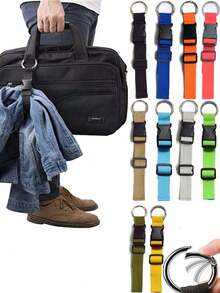 2pcs Anti-Theft Luggage Straps, Multipurpose Fixing Clips, Suitable For Securing Clothes/Bottles/Bags, Can Be Used To Connect Suitcases, Hands-Free, Suitable For Outdoor Activities And Travel, Unisex Student Backpack Accessories - Multicolor - View 3