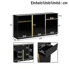 Buffets & Sideboards - Black + MDF + Particle Board - View 5