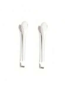 1pc/2pcs Stainless Steel Long Handle Tongs, Suitable For Frying, Cooking, Toasting, Grilling, Buffet, Pastry, Cooking Supplies, Barbecue Tools, Kitchen Utensils - Silver - View 8