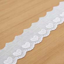 16Yards Cotton Eyelet Lace Trim 5cm Embroidered Scalloped Ribbon For DIY Sewing Craft Thick Lace Edge Fabric Decoration Clothes Upgrade - W - View 11