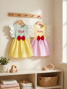 Tablier personnalisé pour enfants avec nom brodé & design de princesse, cadeau de cuisine mignon pour les petites filles, les chefs & les artistes - Multicolore - Voir 5