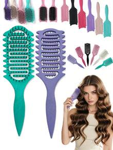 Curling Hair Brush, Designed For Styling Men And Women's Curly Hair, Reduces Pulling - Multicolor - View 12