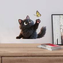 8 Pieces/Set Cute Cat Switch Stickers,Lovely Kitten Wall Decor For Bedroom,Living Room,Self-Adhesive Wall Stickers - 8 Pieces Cat - View 4