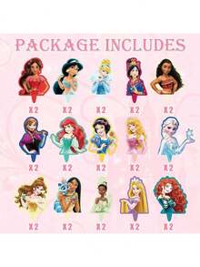 Disney 30 phụ kiện trang trí bánh kem chủ đề công chúa, thích hợp cho tiệc sinh nhật, họp mặt gia đình, Halloween, Giáng sinh. - Nhiều màu - Xem 4