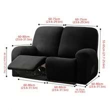 4-Piece Stretch Recliner Chair Covers For Oversized Recliners, Washable Polyester Soft Fabric Furniture Protector - Multicolor - View 10