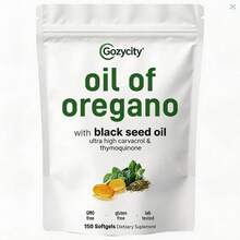 Gozycity-Oregano Oil With Black Seed Oil 6000mg Softgels – 150 Count (75-Day Supply) |   Dual Action Immune Support For Respiratory & Gut Health |   Non-GMO, Gluten Free – 2-In-1 Formula With Carvacrol & Thymoquinone - 1PC - 查看 2