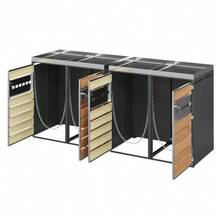 Garbage Storage Box, With Lock, Two Doors, Planting Area, With Ventilation - 灰色1 - 查看 11