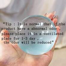 1 pieza Juguete apretable con forma de manzana de color azul océano, juguete sensorial antiestrés de rebote lento - Multicolor - Ver 8