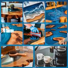 500克/17.6盎司 AB型定制环氧树脂，比例1:1 - 透明、抗黄变、耐刮擦、表面光滑、无气泡，适用于DIY项目、浇铸涂层、花卉保鲜 - A - 查看 8