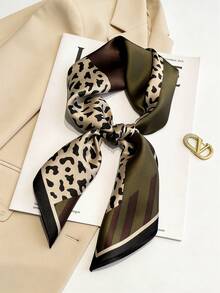 70平方英寸真丝印花围巾，时尚简约，适合商务谈判、休闲旅行、节日聚会及其他场合。 - 彩色 - 查看 2