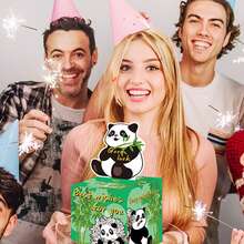 Giant Panda-Themed Cash Box Happy Birthday Card And 50 Transparent Bags Surprise Cash Box Cash Box Is Suitable For Birthday Celebration Events Party Box - View 9