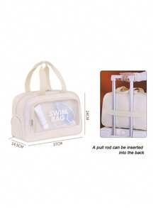 Waterproof Travel Toiletry Bag With Shoe Compartment – Large Capacity Clear PVC Tote Bag, Makeup Cosmetic Organizer Bag For Travel Toiletries Accessories - Multicolor - View 7