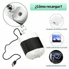 Esta ducha portátil para exteriores, con puerto USB recargable integrado y boquilla ajustable, es perfecta para acampar, hacer senderismo, ir de mochilero, disfrutar de la playa e incluso bañar a tus mascotas. Ligera y resistente, es un accesorio imprescindible para los mochileros. Su robusta construcción, diseño compacto y calidad superior la convierten en la opción ideal para viajar. - Blanco - Ver 5
