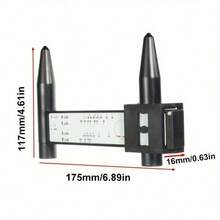 Calibrador de pinza PCD negro de 8 orificios, herramienta de medición del paso de los pernos de la rueda, regla de paso de los pernos de la rueda, regla de modificación del paso de los orificios, suministro directo de fábrica, calibrador de paso de orificios, regla de medición del paso de orificios - negro - Ver 5