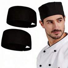1pc Multi-Color & Multi-Style Unisex Chef Hat, Washable Professional Catering Service Headwear, Non-Elastic, Suitable For Cooking And Other Occupations - Multicolor - View 1