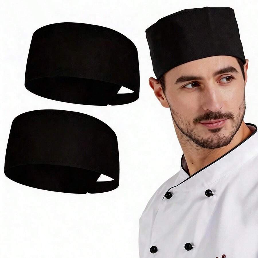 1pc Multi-Color & Multi-Style Unisex Chef Hat, Washable Professional Catering Service Headwear, Non-Elastic, Suitable For Cooking And Other Occupations - Multicolor - View 1
