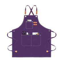 Chef An For Men Wen Canva An With 3 Pocke Cro Back Reitant Work An For Cong - Purple - 查看 7