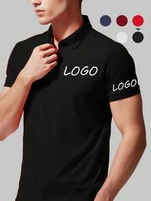 Men's Customized Casual Polo Shirt - Black - View 5