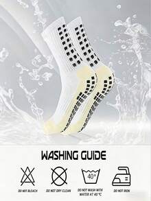 4/5/6双装男士户外运动高性能袜子，增强抓地力，吸湿排汗透气面料，适合足球、篮球、跑步等运动 - 彩色 - 查看 2