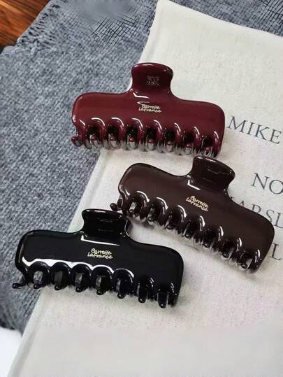 3 piezas Pinzas para el cabello de mujer con forma de tiburón, clips de pelo cuadrados de moda, versátiles y elegantes para recogidos