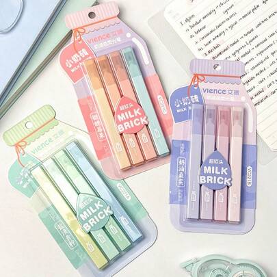 12pcs, Colorful Graffiti Watercolor Pens & Bright Highlighter Markers Kit, Perfect For Coloring Books, Scrapbooking And Daily School Stationery, Back To School