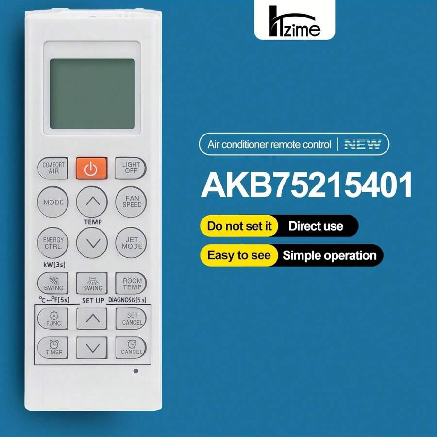AKB75215401 AKB74955604 AKB74955603 AKB73995805 替换遥控器,适用于 L*G 空调 P24AWN-N214 S18AWN-N214 T09AWN-NM17 S4NQ18KL25A S4NQ24KE3Q0 S4NQ18KL3QA BSNQ126J3A2 BSNQ246K3A1 - 查看 1