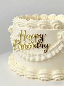 1pc New Acrylic Birthday Cake Decor, Suitable For Decorating Birthday Cakes And Dessert Tables, Spring Gift - StyleB - View 1