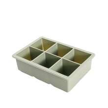 Summer 6-Grid Ice Cube Tray, Square Ice Cube Mold, Household Ice Maker Box, Quick-Freezing Tool - Green - View 5