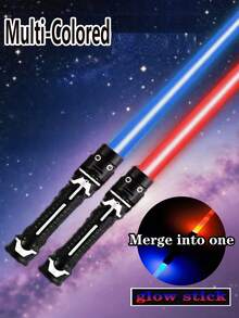 Decoração de Natal: 1 peça Bastão Telescópico Iluminado de Cor Aleatória, Bastão de Luz Brilhante 2 em 1 - Perfeito para Cosplay, Armas e Conjuntos de Arquearia! Bastão Iluminado para Crianças, Brinquedo de Espada Telescópica para Alívio de Stress (Pilhas Não Incluídas), Algumas Cores Aleatórias, Jogos, Brinquedos para Crianças, Presentes - Multicolorido - Ver 2