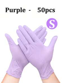 100pcs Disposable Premium Nitrile Gloves, Purple Nitrile Gloves, Suitable For Home Cleaning, Hair & Nail Care, Pet Bathing, DIY Crafts, Home Cleaning, Kitchen & Bathroom Cleaning (No Packaging Box) - Purple - View 11