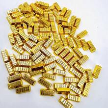 66pcs Mini Realistic Gold Bar Decor, Made Of Durable Plastic With Electroplating, Suitable For Handmade Home Decor, Retro Style, Anime Theme, Living Room And Easter Decoration - Multicolor - View 6