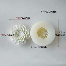 1 pieza Molde de silicona, molde de silicona con diseño de flor creativo para manualidades DIY - Blanco - Ver 14