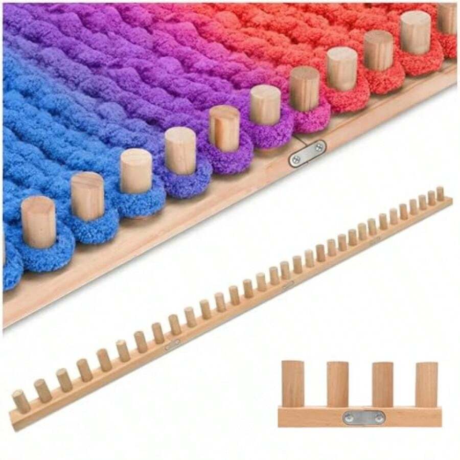 Gdo703deyi  64" Chunky Blanket LoomLoom For DIY Throw Blankets Adjustable Size Hand Knitting Yarn Chunky Reinforce The Connection No Needles Required Beginner Friendly Yarn Craft 64" - 64 - View 1