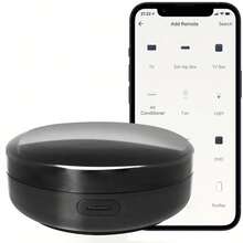 YFK WiFi Infrared RF 433/315MHz Universal Smart Remote Control And Controller For Home Appliances, Supports Air Conditioners, TVs, Curtain Motors, Roller Blinds, DVDs, Projectors, Wireless Light Switches, Controlled Via Doodle Smart & Smart Living Apps, - Big Black Remote Control - View 11