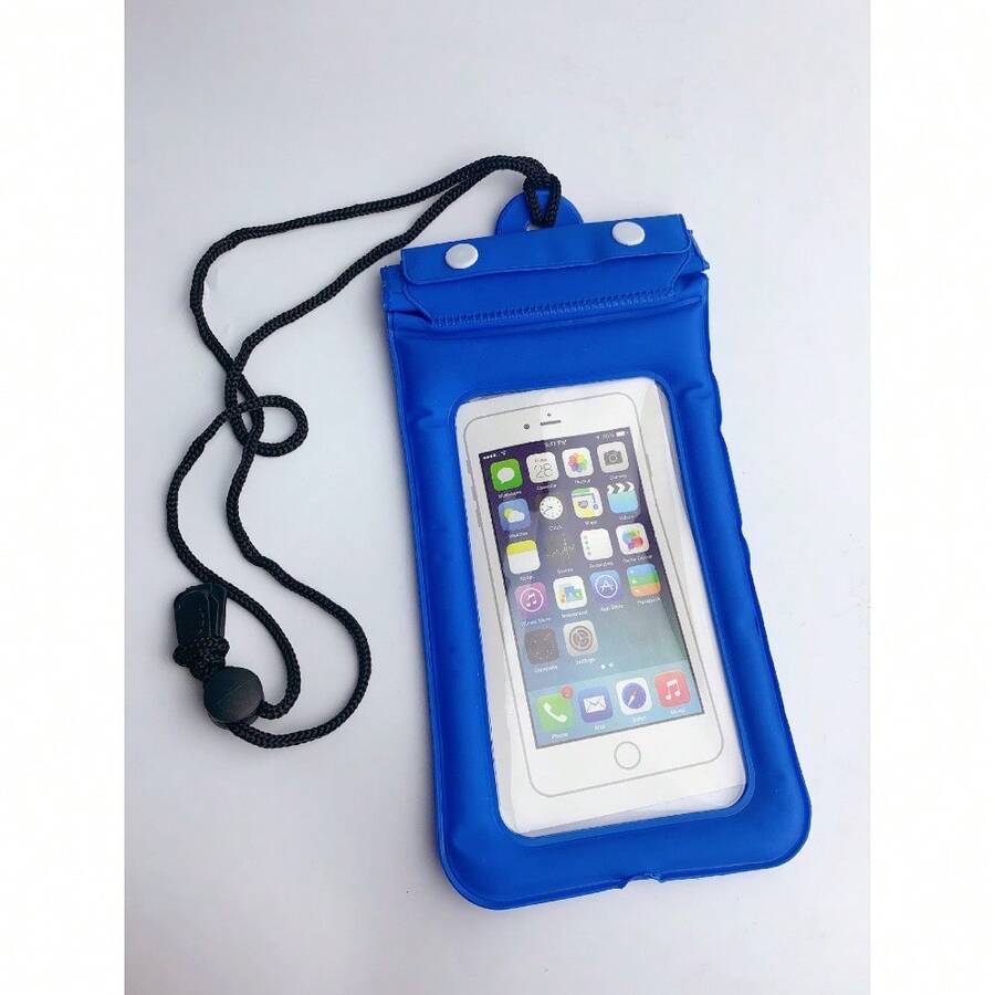 Good Goods, Cameras, Transparent Beach Bags, , Waterproof Bags, Rafting, Swimming, Mobile Phones, Epidemic Prevention Supplies, Leak-Proof - Three-fold Inflatable Dark Blue - View 1