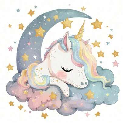 1/2/3pcs Colorful Unicorn Pattern Heat Transfer Stickers, Suitable For DIY T-Shirts, Jeans, Hoodies, Bags, Pillows (Mixed Colors), Holiday Crafts, Durable Decals, Clothing Embellishment, Party Decoration