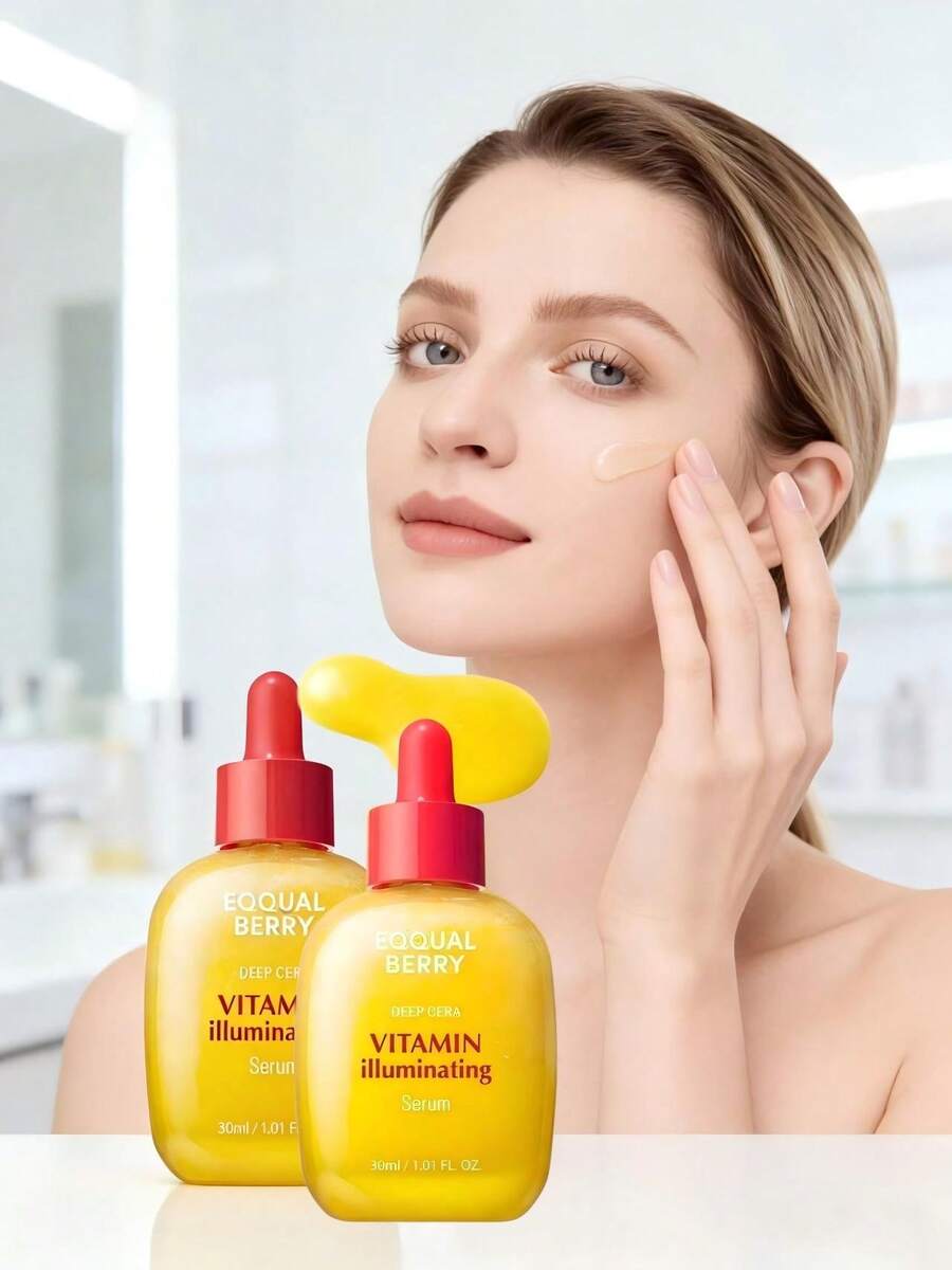 Yellow And Dull Face, Don't Force Yourself! This 2pcs Small Yellow Bottle Essence Directly Seals The God! Highly Active Brightening Ingredients, Targeting Yellowing, Acne Scars, And Uneven Skin Tone. A Refreshing And Quick Absorption Of A Single Touch, Non Greasy And Non Greasy, Can Be Applied In The Morning And Evening, Allowing Natural Light To Shine Even Without Makeup. You Can Use It With Confidence For Oily, Dry, Sensitive Skin, And Even Basic Makeup Can Be Saved If You Persist In Using It - Serum chai nhỏ màu vàng - Xem 1