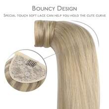 Tóc đuôi ngựa thẳng, tóc thật, kiểu quấn quanh, tóc nối Remy dày tự nhiên dành cho phụ nữ. - S8/613 - Xem 7