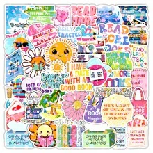 50 Pcs Holographic & Glittery Irregular-Shaped Stickers - Positive & Motivational Sparkle Decals With Fun Designs; Ideal For Decorating Laptops, Mobile Phones, E-Readers, And As Gifts For Readers - Reflective Stickers - Multicolor - View 13