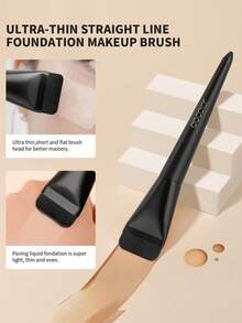 docolor Ultradünner Foundation-Pinsel, erzeugt sofort einen makellosen matten Make-up-Effekt, nahtlos ohne Pinselstriche, ultradichte weiche Borsten für perfekte Anwendung, natürlich und haftend, kein Verschwenden, keine Pinselstriche - nur perfekte Haut - Schwarz - Übersicht 8