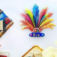 1 pièce Aimant de réfrigérateur en résine 3D, souvenir de voyage en Amérique du Sud - Brésil, Argentine, Bolivie, Pérou, Lima, Rio de Janeiro, Colombie, Bogota, Chili, Machu Picchu, Ushuaia, MOAI, Uruguay, Chutes d'Iguazu, autocollant magnétique de collection, décoration murale, œuvre d'art pour armoire de cuisine/chambre, petit cadeau créatif et significatif pour un voyage en Amérique du Sud - multicolore - Voir 5