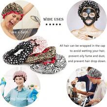 1 chiếc mũ tắm chống thấm nước hai lớp, mũ tắm nữ, mũ tắm tại nhà, mũ co giãn chăm sóc tóc, mũ chống khói dầu mỡ nhà bếp, bộ đồ dùng phòng tắm - Phiên bản dày - Xem 4