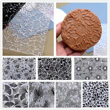 SNASAN hoja flor plantas arcilla polimérica textura sello hojas patrón arte en relieve arcilla herramientas de alfarería diseño Individual - NT-YH-M07 - Ver 1