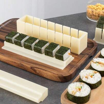 一套3件寿司模具工具，紫菜饭团模具，寿司卷制作套装