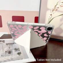 1pc Pink Leopard Print Aesthetic Protective Case, Compatible With Ipad Air 6/5/4, 10-Inch (10.9-Inch), Pro 2024/M3/A16 2025, High-Quality Protective Shell For Work, Travel And Home Use, Compatible With Samsung Galaxy Tab A8/A9+/S6 Lite/S7/S9 FE+/S10+, Compatible With Xiaomi Pad 5/5 Pro/6/6 Pro/7/7 Pro/33S Pro - Multicolor - View 4