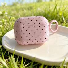 Korean Style Minimalist 7-Color Polka Dot + Ring Earphone Case Compatible With Apple For AirPodsPro3 Case/For AirPodsPro2 Case/For AirPods4 Case/For AirPods3 Case/For AirPods2 Case/Fashion Women's Earphone Case/Minimalist Earphone Case/Apple Earphone Case/Apple Earphone Cover/Men's Earphone Case - Multicolor - View 45