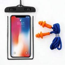 1个/7.2英寸防水手机袋，带防水耳塞，适用于多种手机，高清触控防水手机袋套装，适合夏季度假、潜水、水上乐园、游泳、海滩和其他夏季活动 - 多色 - 查看 15