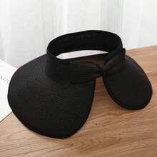 Women's Wide Brim Foldable Sun Hat, UPF50+ Sun Protection, Packable Beach Hat, Bohemian Style Bowknot, Summer - MultiWarna - View 10